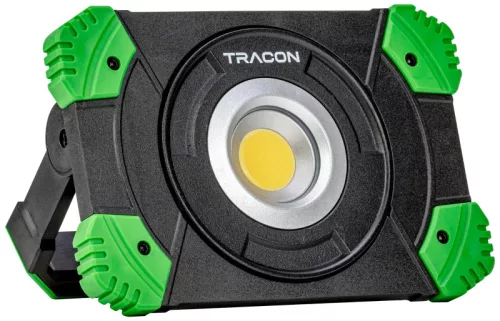Tracon STLFLU20W Akkumulátoros LED szerelő reflektor powerbank funkcióval 20W, 4000 K, 3,7 V, 6600 mAh, Li-Ion, 2000 lm, 3 h, IP54
