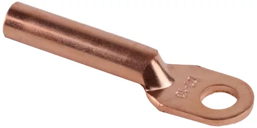 Tracon SZ-CL10, Szigeteletlen hosszított réz szemes csősaru 10mm2, M8, (d1=6mm, d2=8,5mm)
