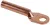 Tracon SZ-CL10, Szigeteletlen hosszított réz szemes csősaru 10mm2, M8, (d1=6mm, d2=8,5mm)