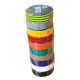 Tracon SZIG-SET20, Szigetelőszalag válogatás különböző színekben, 10 db/cs 20m×18mm, PVC, 0-90°C, 40kV/mm