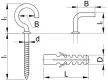 Tracon T6K Peremes tipli + kampó szerelvény, acél, szürke 6×30mm, PA6.6
