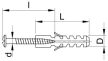 Tracon T6PCS-PA Peremes tipli+csavar, szürke M6×30mm, PA6.6