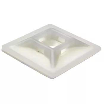 Tracon TALP200 Öntapadós/csavarozható, 4oldalt fűzhető kötegelő talp,natúr, 19×19mm, d=5mm, PA6.6, 3M