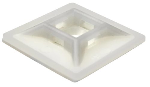 Tracon TALP200 Öntapadós/csavarozható, 4oldalt fűzhető kötegelő talp,natúr 19×19mm, PA6.6, 3M