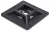 Tracon TALP281 Öntapadós/csavarozható, 4oldalt fűzhető kötegelő talp,fekete, 28×28mm, d=5,7mm, PA6.6, 3M