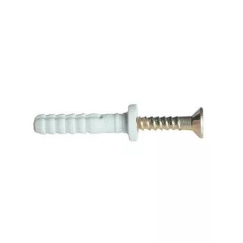   Tracon TB525 Beüthető tipli+csavar, szürke M5×25mm, PA6.6