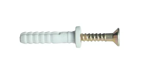 Tracon TB525 Beüthető tipli+csavar, szürke M5×25mm, PA6.6
