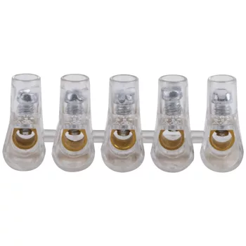   Tracon TBT-2,5, Csavaros csatlakozó, átlátszó házzal, 5 tagú, 1 csavar 5×2,5mm2, 450VAC