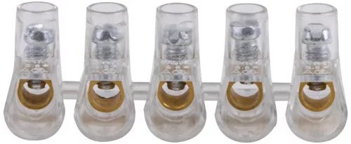 Tracon TBT-2,5, Csavaros csatlakozó, átlátszó házzal, 5 tagú, 1 csavar 5×2,5mm2, 450VAC