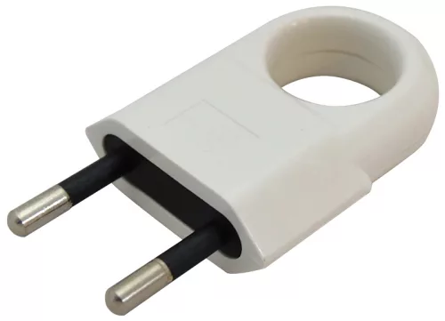 Tracon TCSDLH, Szerelhető csatlakozódugó,lapos húzható H03VV-F2x0,75 1×EURO, 250VAC, max.10A