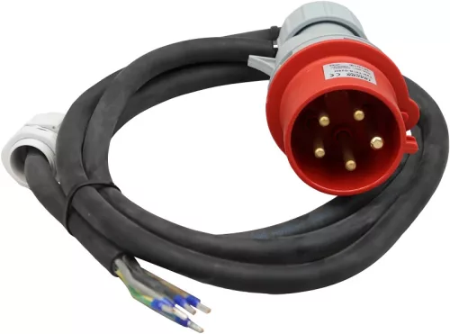 Tracon TDB-CABLE5P32 Gumikábel ipari csatlakozó dobozhoz GT 5×4mm 2, 5m, 32A, 5p
