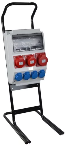 Tracon TDB03-12MVA Csatlakozó doboz védelemmel, állvánnyal Prot.:RCCB,MCB,Out:4db SHUKO+2db 16A(3P+N+E)+1db 32A(3P+N+E)