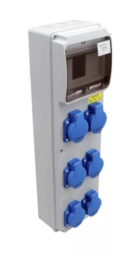 Tracon TDB05-6M Csatlakozó doboz, védelem nélkül Out: 6×SCHUKO