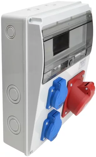 Tracon TDB10-11M Csatlakozó doboz védelem nélkül Out: 2×SCHUKO+1×32A(3P+N+E)