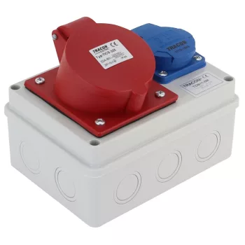   Tracon TDB11-0M Csatlakozó doboz védelem nélkül Out: 1×SCHUKO+1×32A(3P+N+E)