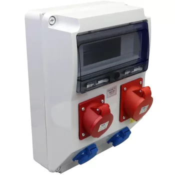   Tracon TDB12-12M Csatlakozó doboz, védelem nélkül (M) Out:2×SCHUKO+1×16A(3P+N+E)+1×32A(3P+N+E)