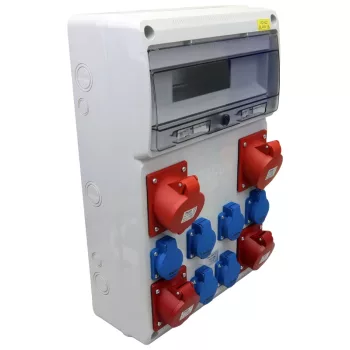   Tracon TDB13-16M Csatlakozó doboz, védelem nélkül (M) Out:6×SCHUKO+2×16A(3P+N+E)+2×32A(3P+N+E)