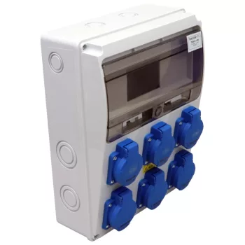   Tracon TDB14-11M Csatlakozó doboz, védelem nélkül (M) Out:6×SCHUKO