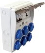 Tracon TDB14-11MV3 Csatlakozó doboz védelemmel, vezetékezett, összeszerelt (MV) Prot.:RCCB,MCB,Out:6×SCHUKO