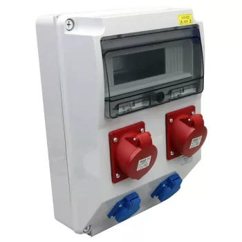   Tracon TDB15-12M Csatlakozó doboz, védelem nélkül (M) Out:2×SCHUKO+2×16A(3P+N+E)