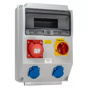   Tracon TDB15-12MK Csatlakozó doboz, védelem nélkül, főkapcsolóval Out:2×SCHUKO+1×16A(3P+N+E)