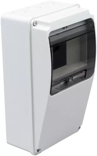 Tracon TDB231377 Üres ipari csatlakozódoboz szerelősínnel, ABS 6 mod, H×W×D=230×130×77mm, IP55