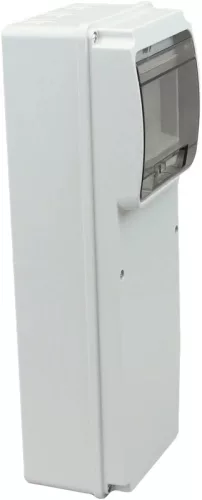 Tracon TDB351377 Üres ipari csatlakozódoboz szerelősínnel, ABS 6 mod, H×W×D=350×130×77mm, IP55