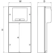 Tracon TDB351710 Üres ipari csatlakozódoboz szerelősínnel, ABS 6 mod, H×W×D=350×170×100mm, IP55