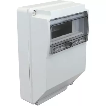   Tracon TDB362613 Üres ipari csatlakozódoboz szerelősínnel, ABS 12mod, HxWxD=360x260x130, IP65