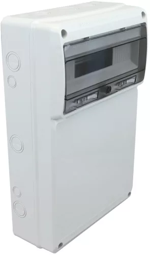 Tracon TDB503315 Üres ipari csatlakozódoboz szerelősínnel, ABS 16 mod, HxWxD=506x330x150, IP65