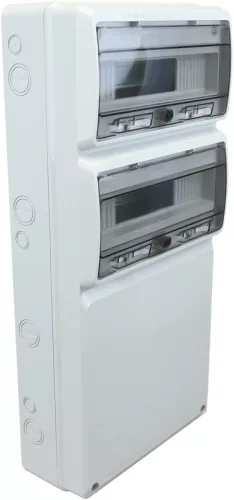 Tracon TDB683315 Üres ipari csatlakozódoboz szerelősínnel, ABS 32mod, HxWxD=685x330x150, IP65