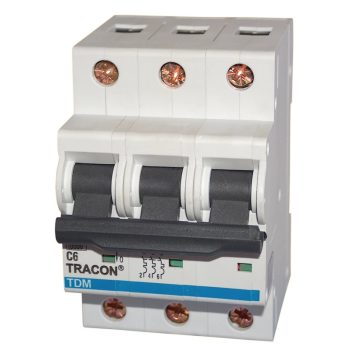   Tracon TDM-3D-40, Kismegszakító, 3 pólus, D karakterisztika 40A, 10kA