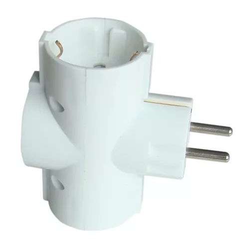 Tracon TDUGO, Többférőhelyes átalakító csatlakozó, normál, fehér 3×SHUKO, max.16A, 250V