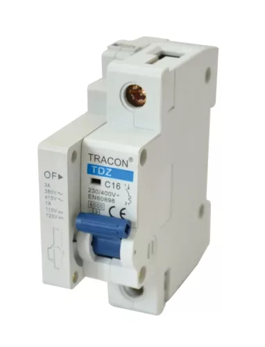 Tracon TDZ-F2 segédérintkező TDZ kismegszakítóhoz, 6 A, 230 V