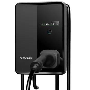   Tracon TECS303P E-AUTÓ TÖLTŐÁLLOMÁS 22kW Type2Csatlakozó dugóval 3×32A/400V, 22kW, TYPE2