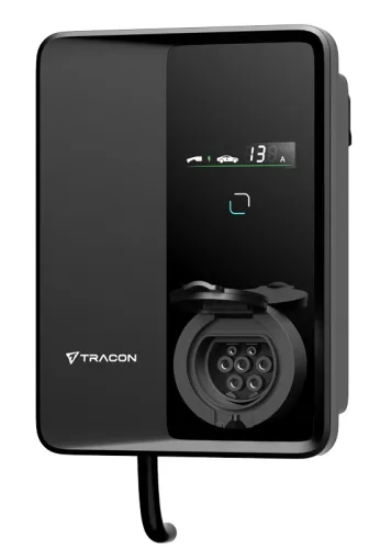 Tracon TECS303S E-AUTÓ TÖLTŐÁLLOMÁS 22kW Type2Csatlakozó aljzattal 3×32A/400V, 22kW, TYPE2