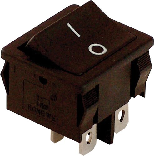 Tracon TES-51 Készülékkapcsoló, BE-KI, 2-pólus, fekete, 0-I felirattal 16(6)A, 250V AC