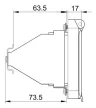 Tracon TFE-KA8 Csapófedeles kezelőablak, 8 modul H×W×D=98×162×95, IP44