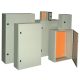 Tracon TFE302515 Falra szerelhető fém szekrény, teli ajtóval, 300x250x150, IP55, szerelőlappal, világosszürke RAL7035