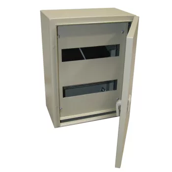   Tracon TFE605020M Maszkolt fém szekrény, 88 modul, 4 sor, teli ajtóval, 600x500x200, IP55, falon kívüli