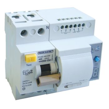   Tracon TFIG2-80300, Áram-védőkapcsoló visszakapcsoló automatikával, 2 pólusú 80A, 300mA, 10kA, A / AC