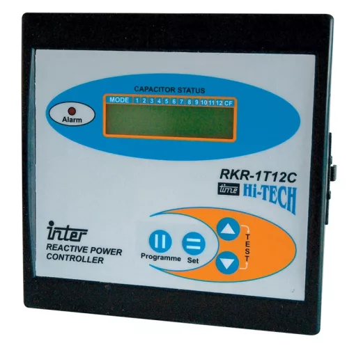 Tracon TFJA-02, Fázisjavító automatika, egyfázisú, 12 kondenzátor telephez 144×144mm