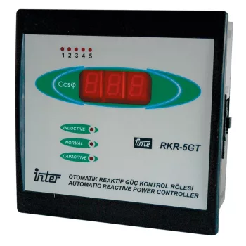   Tracon TFJA-07, Fázisjavító automatika, egyfázisú, 5 kondenzátor telephez 144×144mm