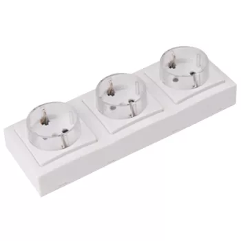   Tracon TFKSCH-3, Falon kívüli csatlakozóaljzat 3×16A/250VAC, IP20 (SCHUKO)