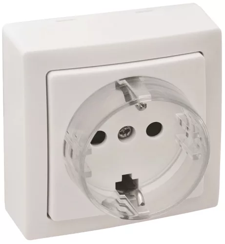 Tracon TFKSCH, Falon kívüli csatlakozóaljzat 1×16A/250VAC, IP20 (SCHUKO)