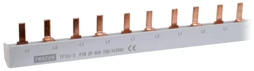 Tracon TFSS-2 soroló sín csapos (pin) kivitelű 2P 63A