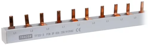 Tracon TFSS-3 soroló sín csapos (pin) kivitelű 3P 63A