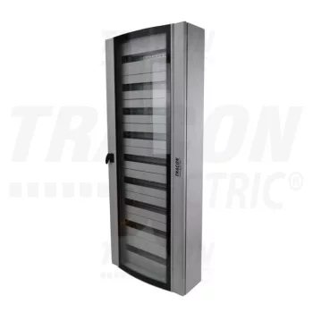   Tracon TGE6015020 Maszkolt fém szekrény, 216 modul, 9 sor, átlátszó ajtóval, 1500x600x200, IP54, falon kívüli