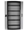 Tracon TGE609020 Maszkolt fém szekrény, 120 modul, 5 sor, átlátszó ajtóval, 900x600x200, IP54, falon kívüli