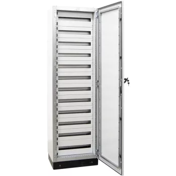   Tracon TGEFM6021040M Moduláris (sorolható)fém elosztószekrény DIN-Rail modulokkal W×L×H=600×2100×400 / 288M (12×24) , IP54